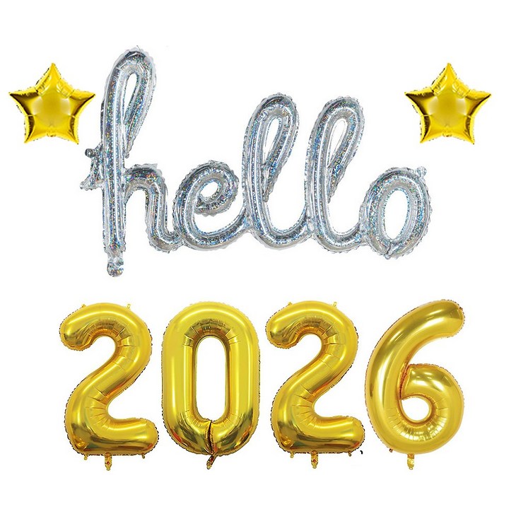 올리브파티 2026 2025 신년 파티 용품 풍선 세트 패키지