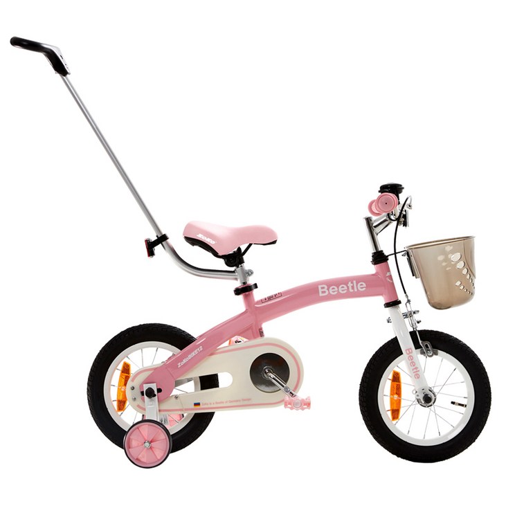 조코 비틀 12 유아동 체인 자전거 미조립, Pink  White, 91cm