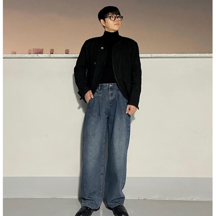 워싱톤진 남자 와이드 청바지 고퀄리티 데님 팬츠 신상 워싱톤진 남자 와이드 청바지 고퀄리티 데님 팬츠 신상