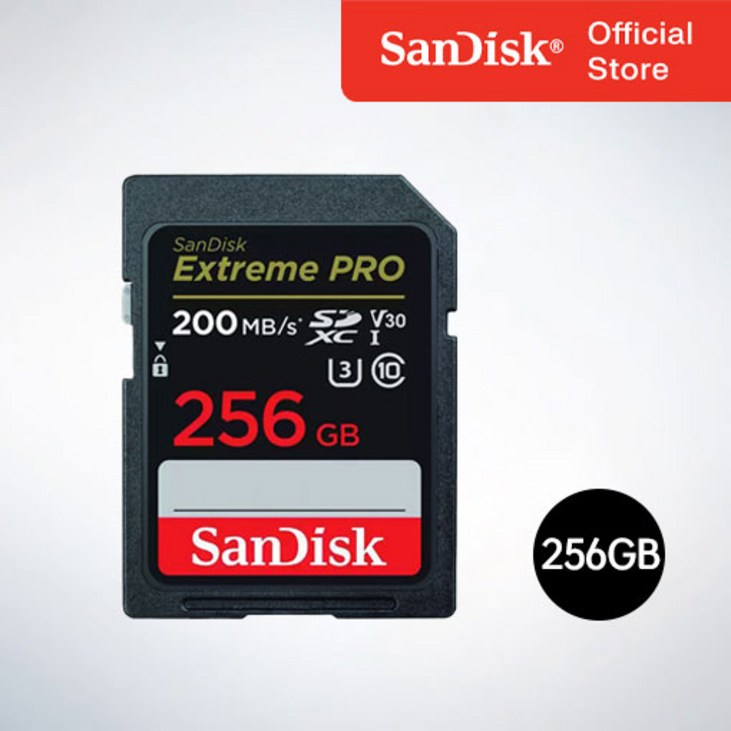 샌디스크 SD메모리카드 SDXC  Extreme Pro 익스트림 프로 UHS-I SDXXD 256GB