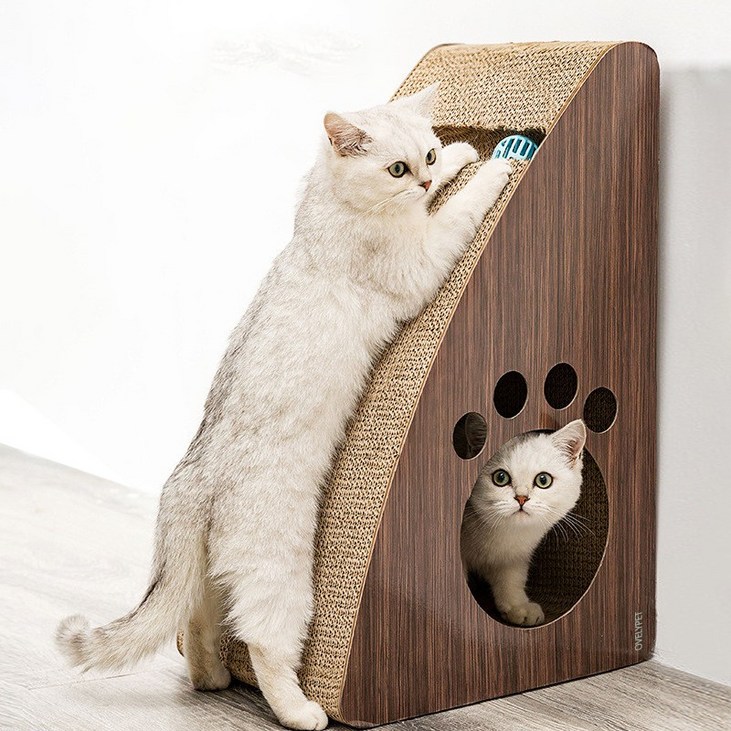 고양이용품 오블리펫 55cm 골판지형 고양이 수직 스크래쳐, 1개
