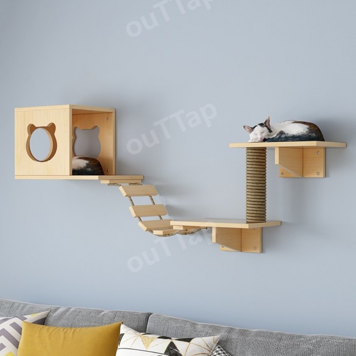 캣 워크 캣 워커 고양이 사다리 벽 산책로 구름다리 스텝 방 둥지 용품