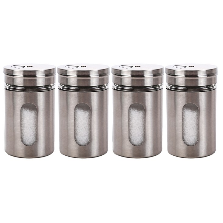 꽁쏘 다용도 가정용 프리미엄 스텐 양념통, 100ml, 4개