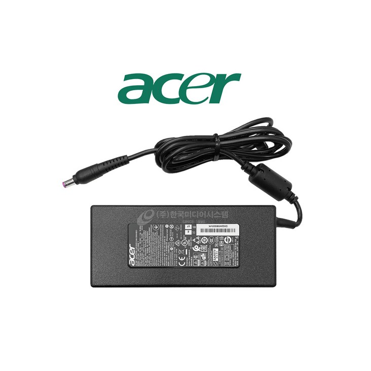 한국미디어시스템 ACER 19V 7.1A 135W 어댑터 5.5x1.7 PA-1131-16 PA-1131-05 충전기, 단일상품