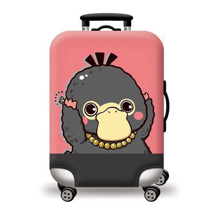 독특한 캐릭터 여행용 준비물 스판 방수 캐리어 케리어 가방 보호 덮게 커버 - 투데이밈