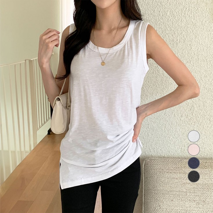 아피나르 레이어드 슬리브리스 티셔츠 아피나르 레이어드 슬리브리스 티셔츠