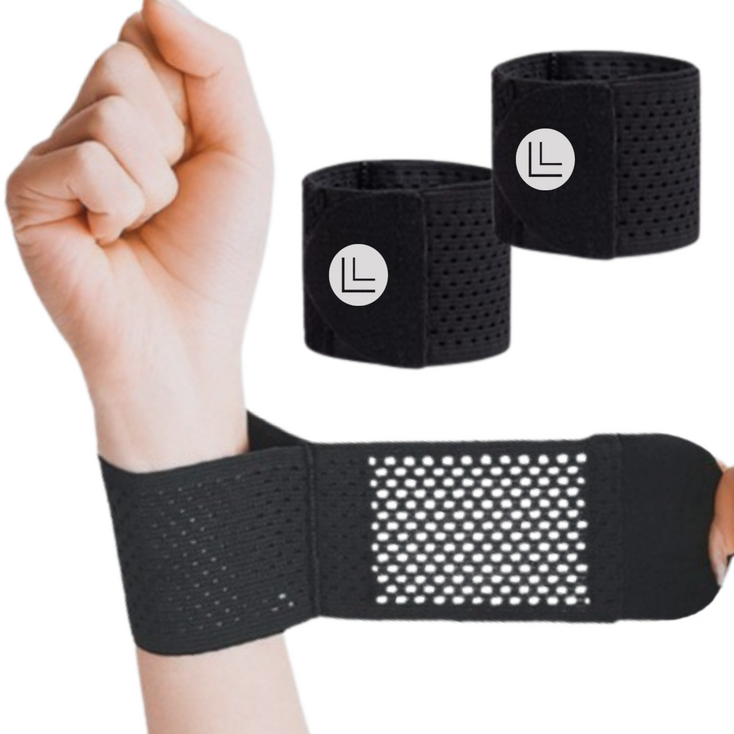 관절가이드 초경량 슬림 손목보호대, 2개, 블랙