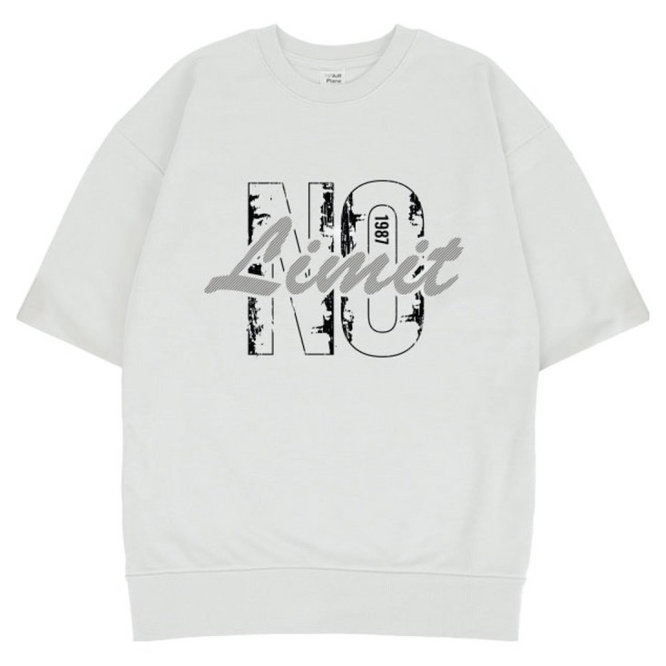 에어플레인 노 리밋 오버핏 반팔 맨투맨