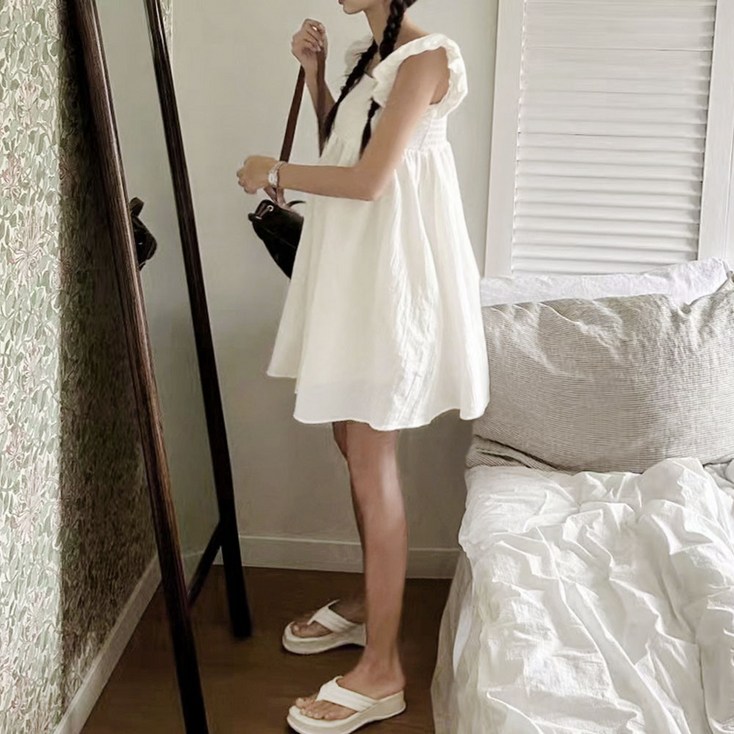 대박난박양 스퀘어넥 큐티 미니원피스