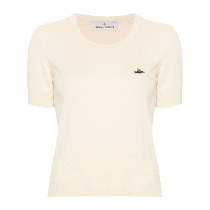 비비안웨스트우드 비 골지 니트 탑