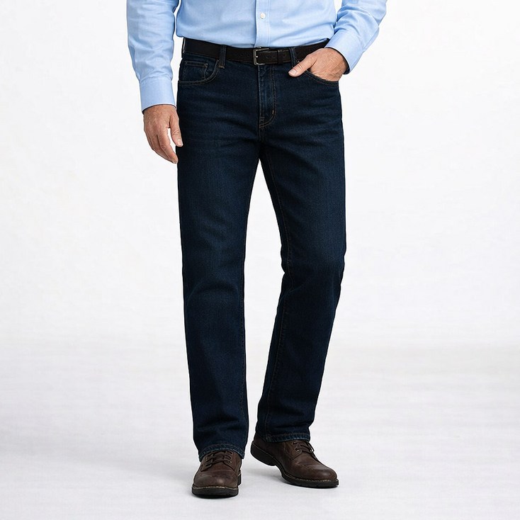 중년 스판 청바지 50대 60대 아빠 캐주얼 고급 면혼방 워싱 생일선물