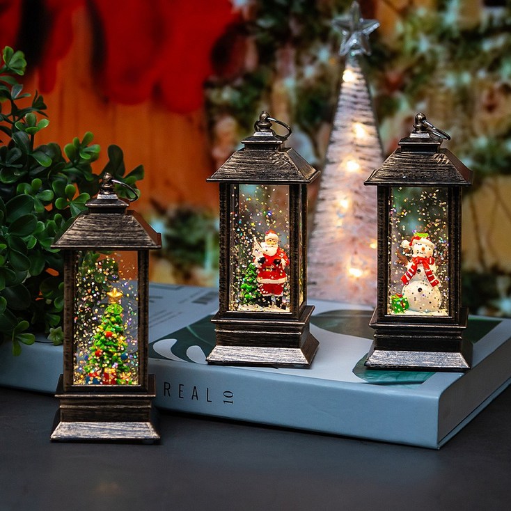 레토 크리스마스 선물 스노우볼 워터볼 LED 무드등 인테리어 조명, 1개, LCMMS01O 눈사람