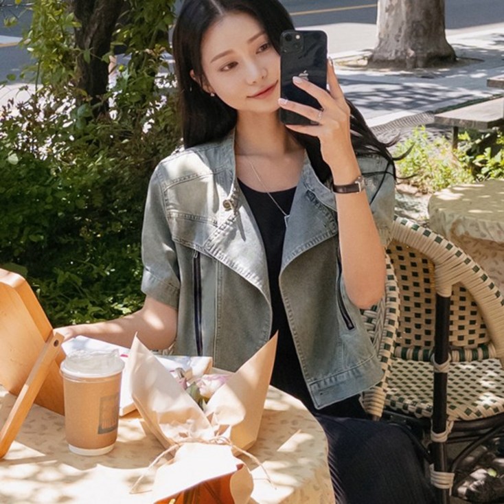 마이더스비 마브 노카라 데님 숏자켓 마이더스비 마브 노카라 데님 숏자켓