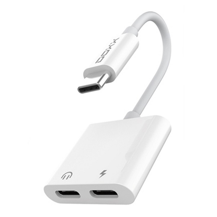 DOXX USB C타입 이어폰 동시 충전 PD 18W 듀얼 젠더 DXGD200