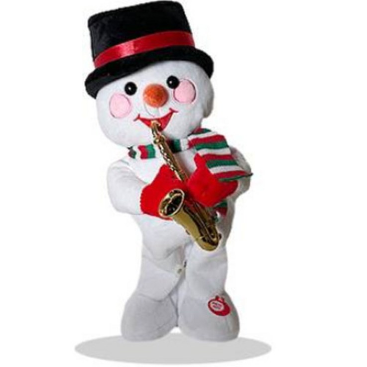 크리스마스움직이는인형 다다랜드 크리스마스 캐롤 댄싱 인형 눈사람, 38cm, 랜덤발송