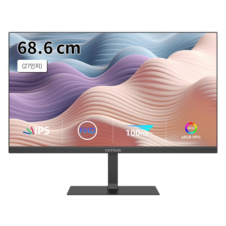 빅트랙 68.58cm FHD 평면 모니터 블랙 IPS 100Hz, 68.58cm, 27FM10001일반