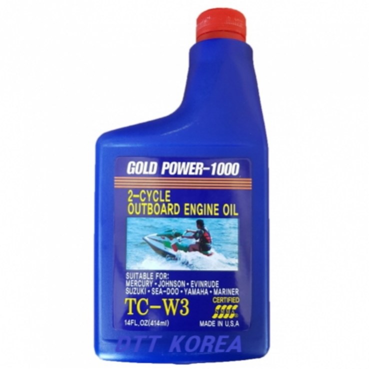 선외기오일 GOLD POWER1000 TCW3 2싸이클 가솔린 제트스키 예초기 엔진 1BOX 24개입