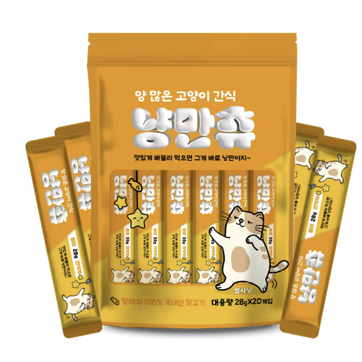 푸르미 양많은 짜먹는 고양이간식 냥만츄 대용량 28g