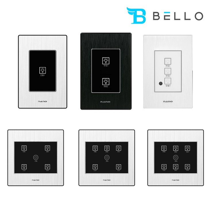 나노전기 아트2 터치스위치 1구 2구 3구 4구 5구 6구, 1개 나노전기 아트2 터치스위치 1구 2구 3구 4구 5구 6구, 1개