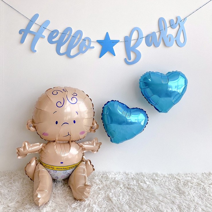hello baby boy 파티 세트, hello baby boy 파티 세트