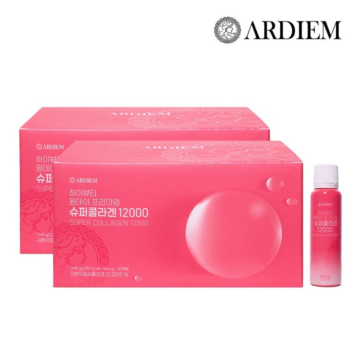 아르디엠 하이뷰티 원데이 프리미엄 슈퍼콜라겐 12000 56.6g 30p, 2박스, 30개입