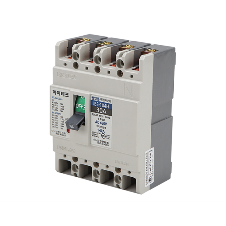 배선차단기 JBS104H 4P 20A,30A,40A,50A 진흥전기 산업용, 40A
