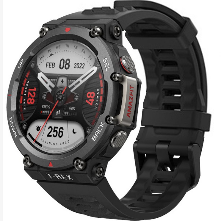어메이즈핏 스마트워치 TREX 2, GPS, 블랙, 3.5cm