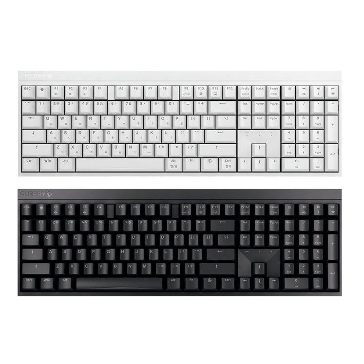 CHERRY 무선 기계식 일반형 키보드, 화이트, MX BOARD 2.0S 저소음적축, 적축 CHERRY 무선 기계식 일반형 키보드, 화이트, MX BOARD 2.0S 저소음적축, 적축