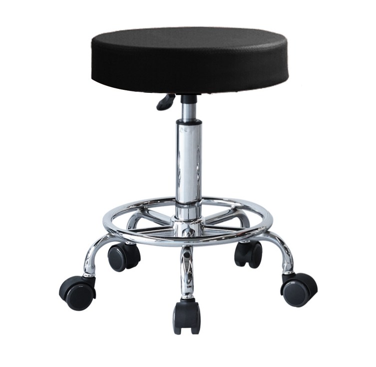 더 커진 쿠셔니 회전 009B 작업의자 로라, 블랙, 1개