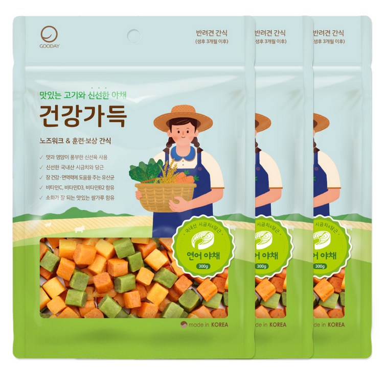 굿데이 강아지 건강가득 간식 300g