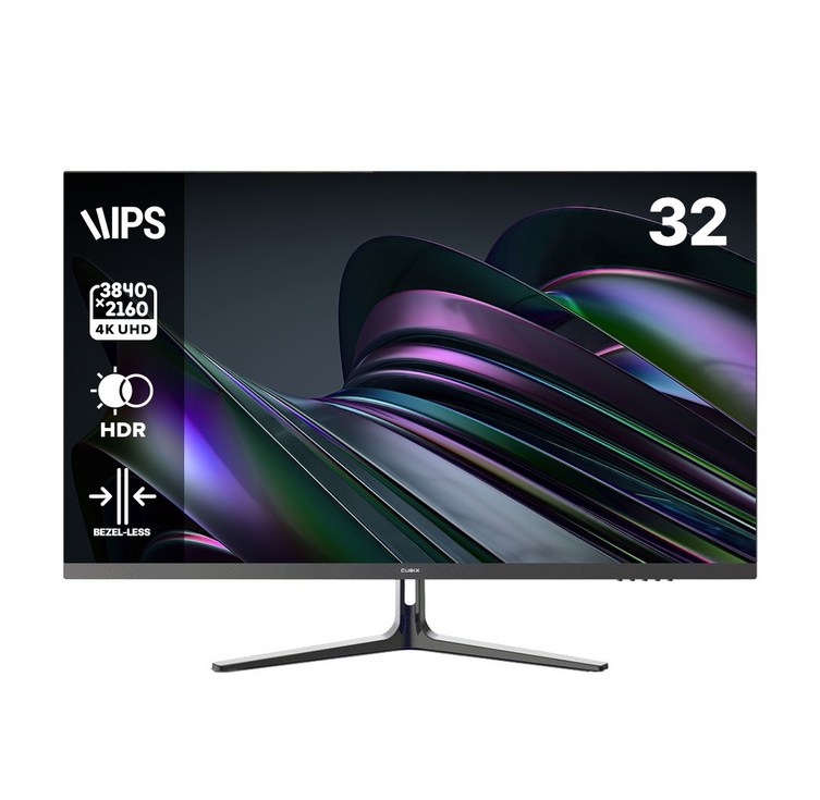 큐빅스 4K UHD 32인치 모니터 IPS 게이밍 고해상도 모니터 CX320U60 무결점, CX320U60일반