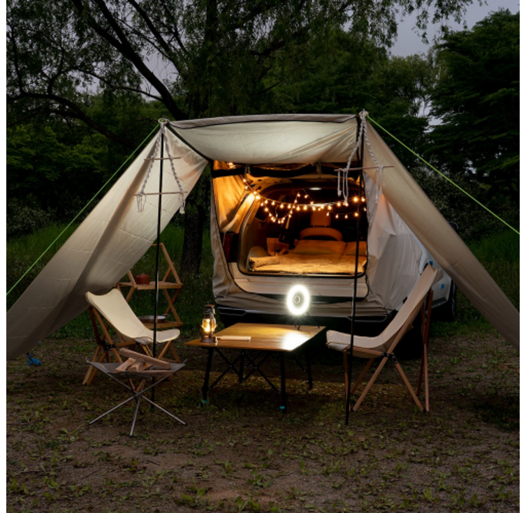 다잡 차박텐트 도킹텐트 꼬리 카 차량용 텐트 쉘터 스텔스 카크닉, 크림베이지