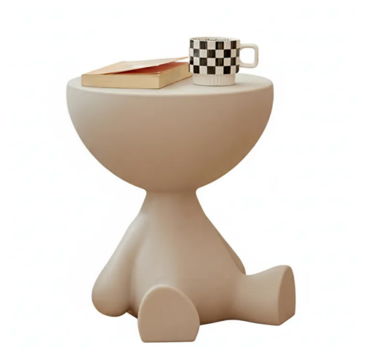 마일드하우스 귀여운 인형모양 수납 미니 협탁 테이블, 그레이