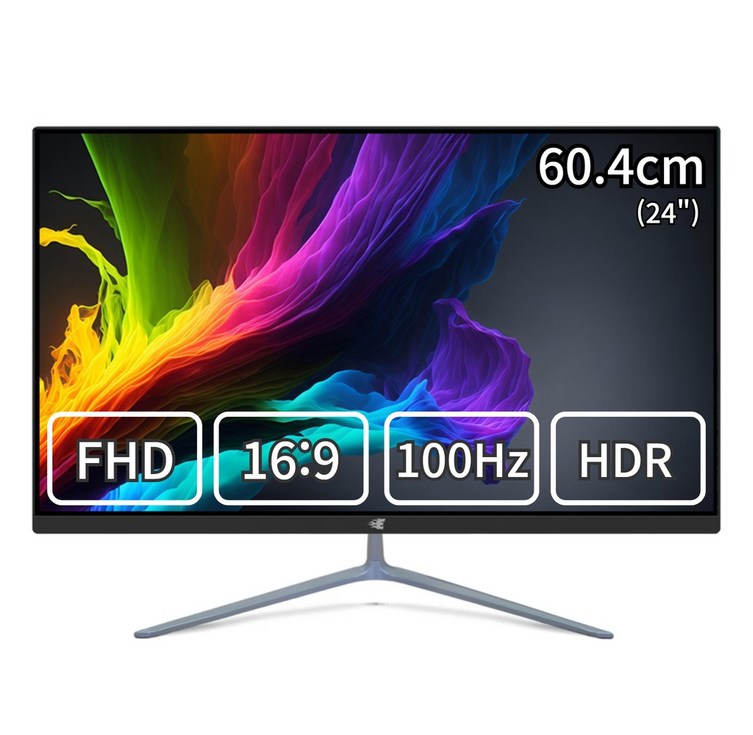 뷰싱크 24인치 FHD 슬림베젤 모니터 100Hz 게이밍 사무용 멀티 하이브리드, 243100, 60.4cm