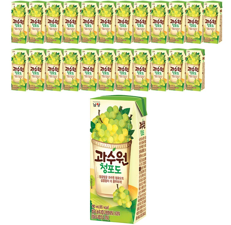 남양과수원 청포도, 190ml, 24개