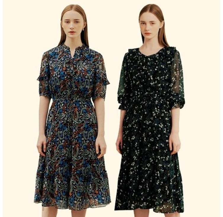 마르조 1종플로랄 쉬폰 원피스 772576