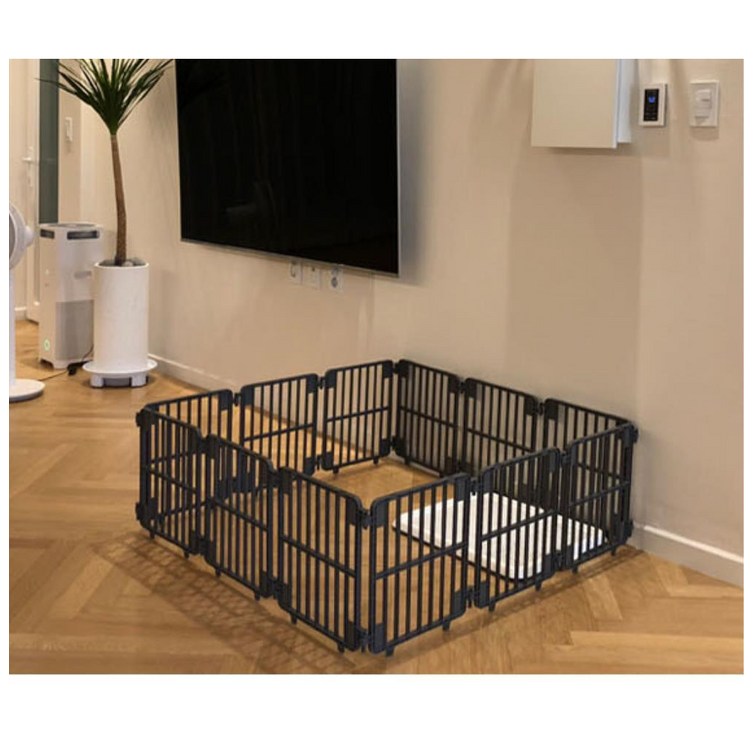 플라스틱 소형견 낮은 울타리그레이12p 팬스 실내