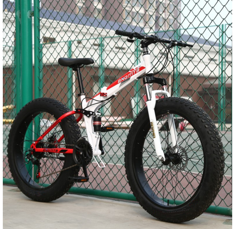 KSTORE 광폭 접이식 자전거 26인치 21단30단 로드 MTB 주니어 바이크 산악 성인 출퇴근 입문용자전거, 1개, 198cm, 화이트레드 30단