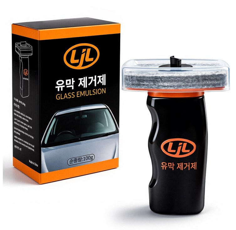 LJL유막 제거제 자동차 유막 유리 물때 제거 이지 그립형 강력한 유막제거제, 1개, 100g