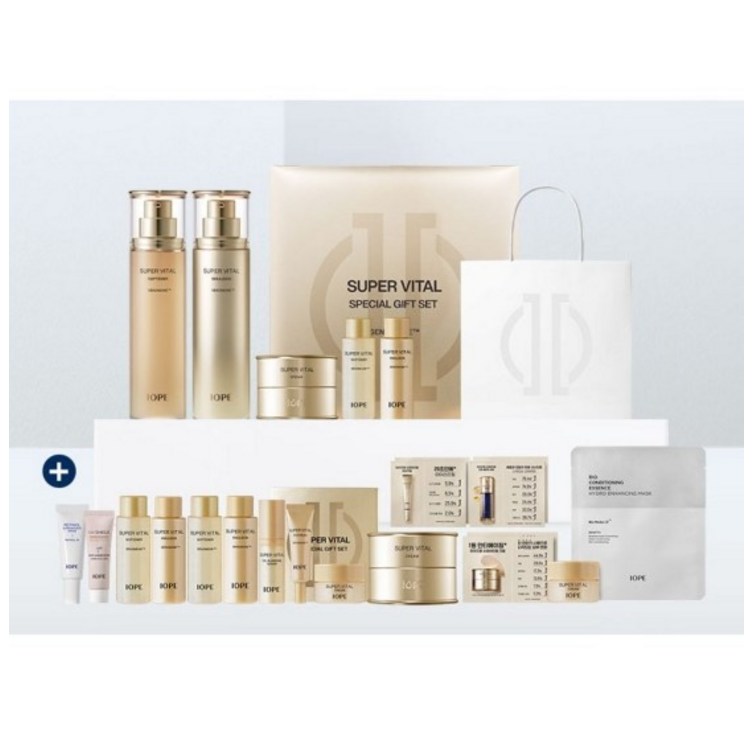 NEW 아이오페 슈퍼바이탈 2종 소프너에멀젼 세트  본품용량 50 샘플 혜택