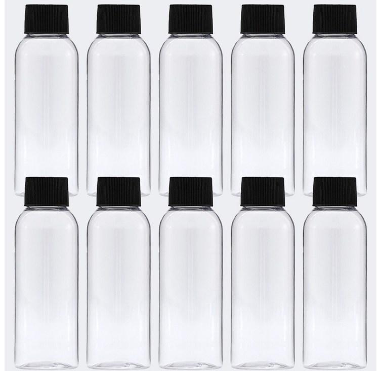 단마개 공병 PET 용기 투명 플라스틱 여행용 소분 5개