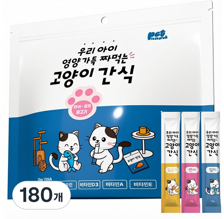 펫리서치 짜먹는 고양이 간식 츄