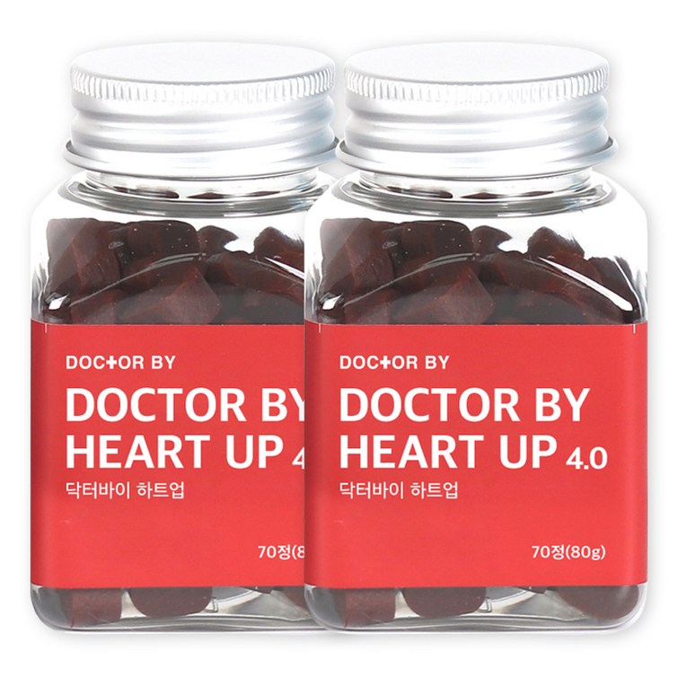 닥터바이 강아지 하트업 심장 영양제 80g, 오리, 2세트, 면역항산화